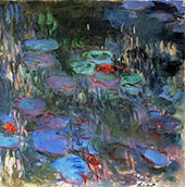 Water Lilies Reflections of Weeping Willows 1916 By Claude Monet