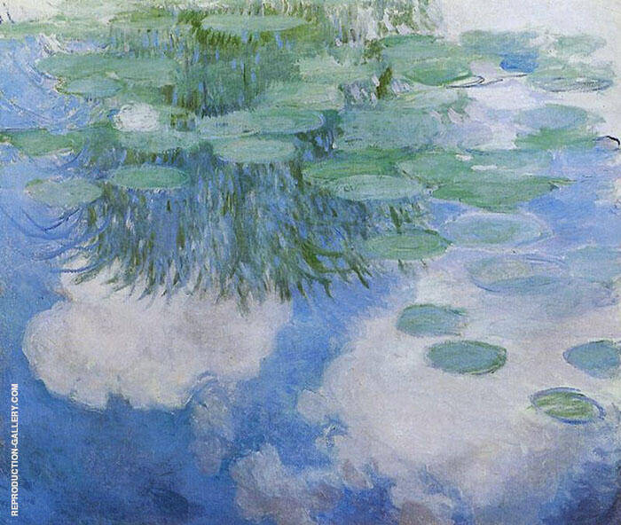 Water Lilies c1914 Detail 3 by Claude Monet | Oil Painting Reproduction