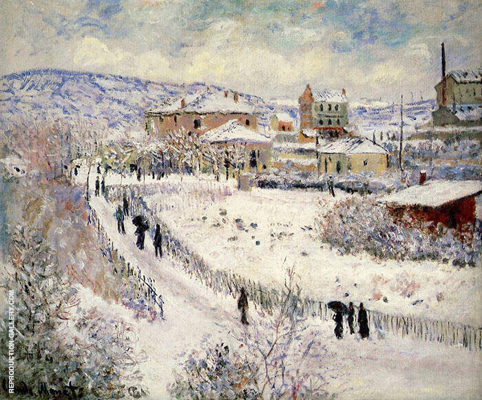 View of Argenteuil in the Snow 1875 | Oil Painting Reproduction