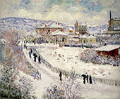 View of Argenteuil in the Snow 1875 By Claude Monet