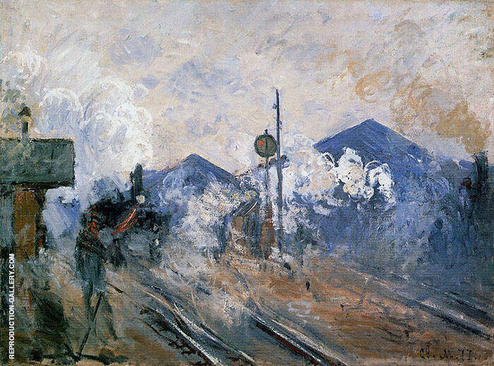 Track Coming Out of Saint Lazare Station 1887 | Oil Painting Reproduction