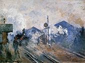 Track Coming Out of Saint Lazare Station 1887 By Claude Monet