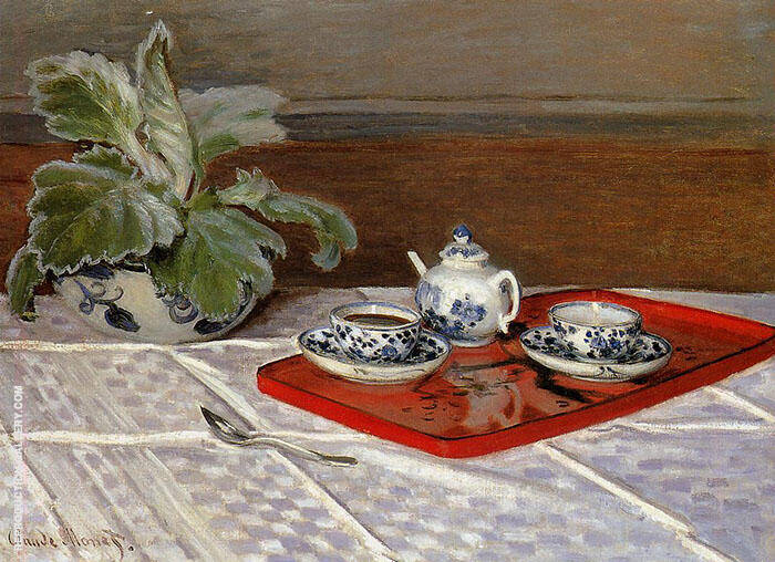 The Tea Set 1872 by Claude Monet | Oil Painting Reproduction