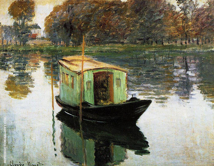 The Studio Boat 1875 2 by Claude Monet | Oil Painting Reproduction