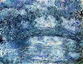 The Japanese Bridge 1918 Blue By Claude Monet