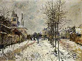 The Boulevard Pontoise at Argenteuil Snow Effect 1875 By Claude Monet