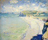 The Beach at Pourville 1882 By Claude Monet