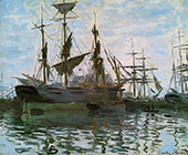 Study of Boats, Ships in the Harbour 1873 By Claude Monet