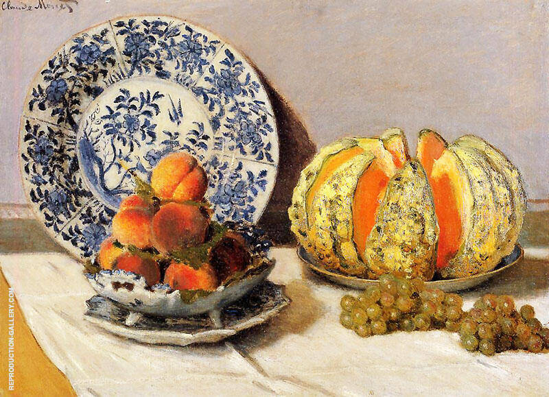 Still Life with Melon 1872 by Claude Monet | Oil Painting Reproduction