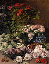 Spring Flowers 1864 By Claude Monet
