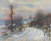 Road to Giverny in Winter 1885 By Claude Monet