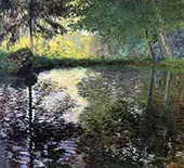 Pond at Mongeron 1876 By Claude Monet