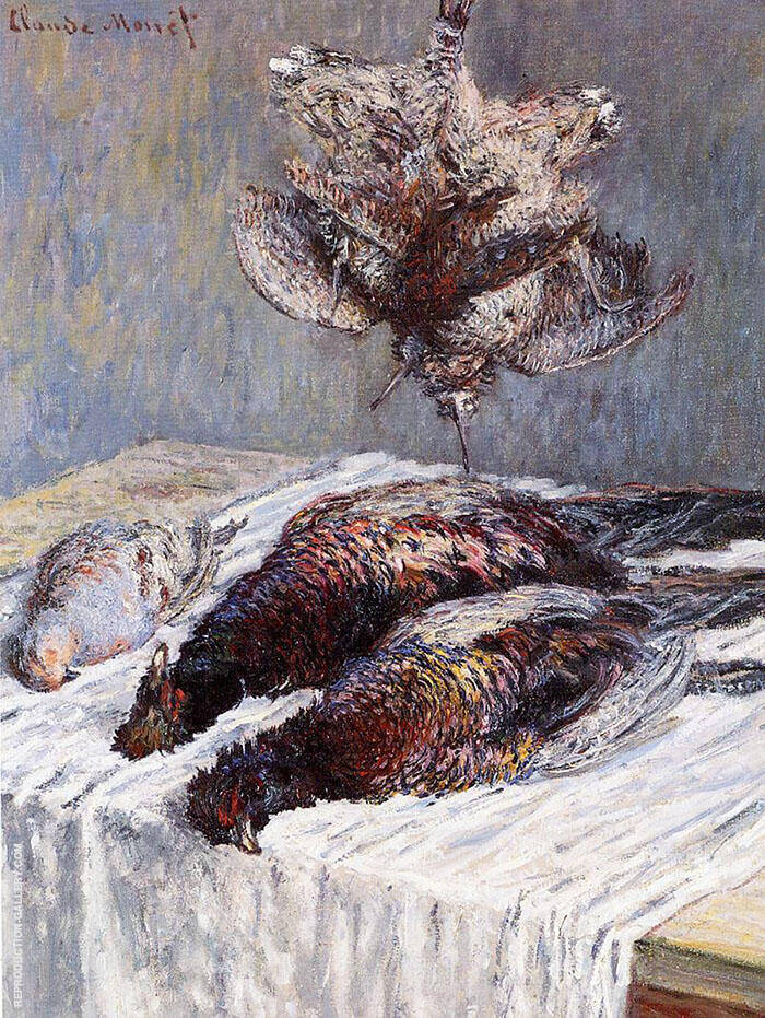 Woodcocks and Partridges 1879 by Claude Monet | Oil Painting Reproduction