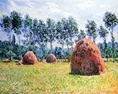 Haystacks at Giverny 1884 By Claude Monet