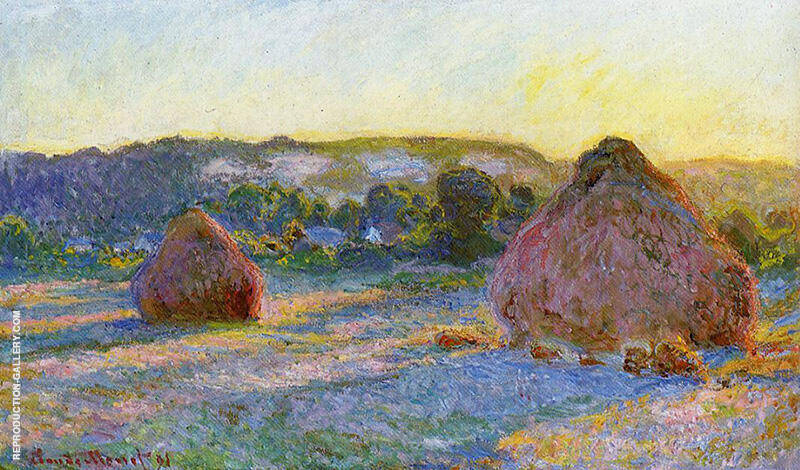 Grainstacks at the end of Summer Evening Effect 1890 | Oil Painting Reproduction