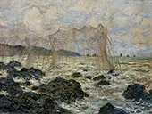 Fishing Nets at Pourville 1882 By Claude Monet