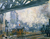 Exterior View of the Saint Lazare Station 1877 By Claude Monet