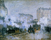 Arrival of a Train Saint Lazare Station 1877 By Claude Monet