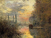 Evening At Argenteuil 1876 By Claude Monet