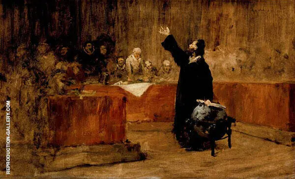 Columbus Before The Council of Salamanca By William Merritt Chase