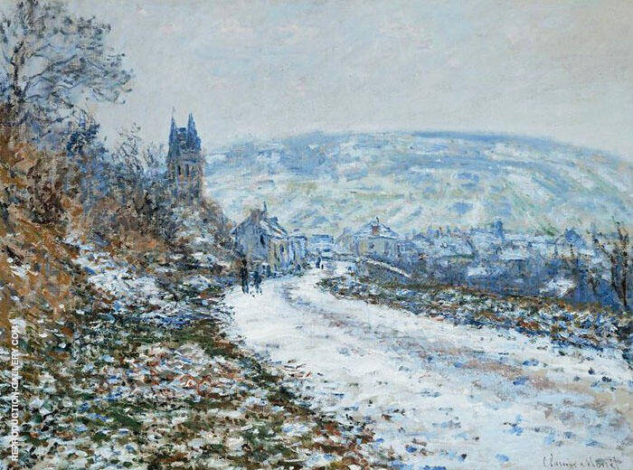 Entrance to the Village in Winter 1879 | Oil Painting Reproduction