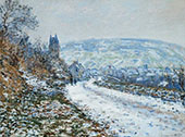Entrance to the Village in Winter 1879 By Claude Monet
