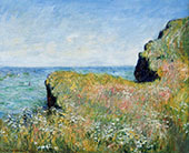 Edge of the Cliff at Pourville 1882 By Claude Monet