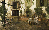 Courtyard in Venice By William Merritt Chase