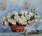 Chrysathemums 1878 By Claude Monet