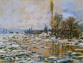 Break-up of the Ice Grey Weather 1880 By Claude Monet