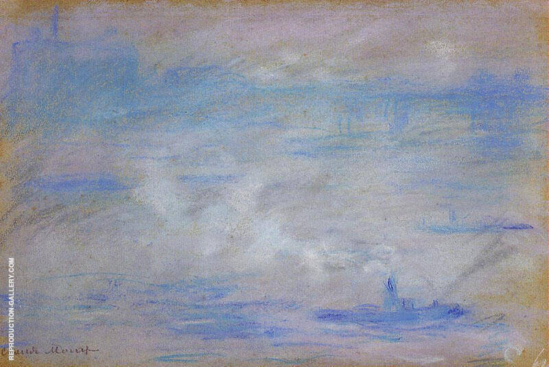 Boats on the Thames Fog Effect 1901 | Oil Painting Reproduction