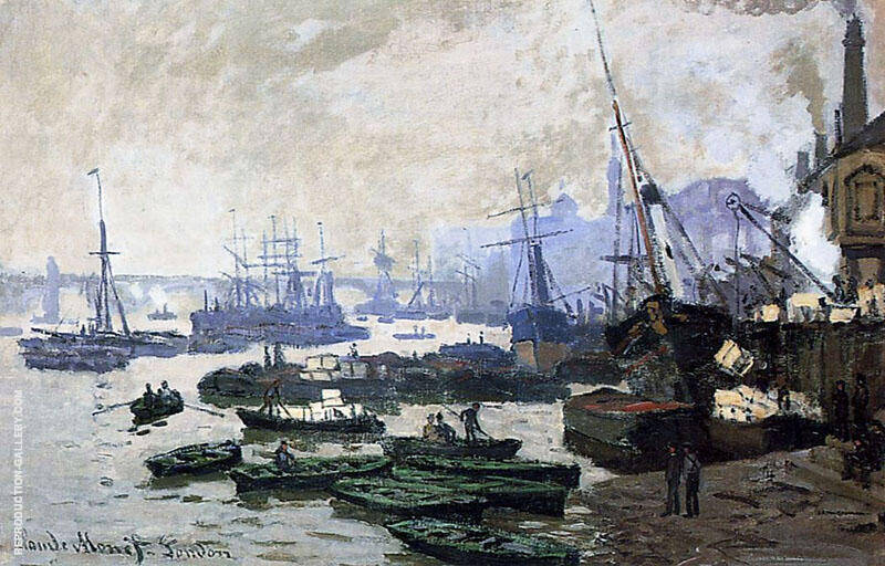 Boats in the Port of London 1871 | Oil Painting Reproduction