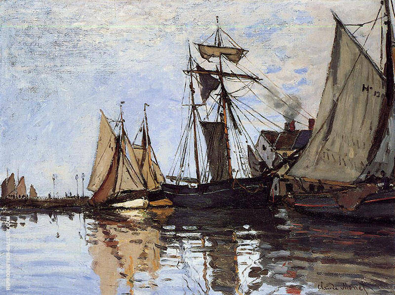 Boat in the Port of Honfleur 1866 | Oil Painting Reproduction