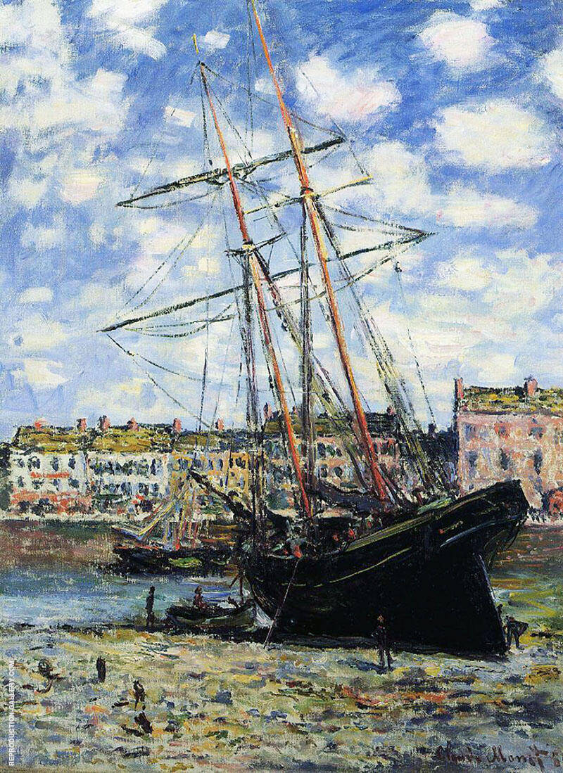 Boat at Low Tide at Fecamp 1881 | Oil Painting Reproduction