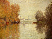 Autumn on the Seine at Argenteuil 1873 By Claude Monet