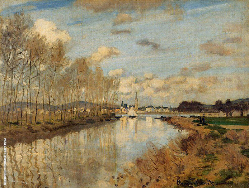 Argenteuil seen from the Small Arm of the Seine Autumn 1872 | Oil Painting Reproduction