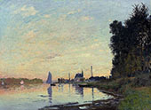 Argentuil Late Afternoon 1872 By Claude Monet