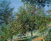 Apple Trees on the Chantemesle Hill 1778 By Claude Monet