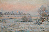 Winter Sun Lavacourt 1879 By Claude Monet