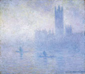 Houses of Parliament Fog Effect c1900 By Claude Monet