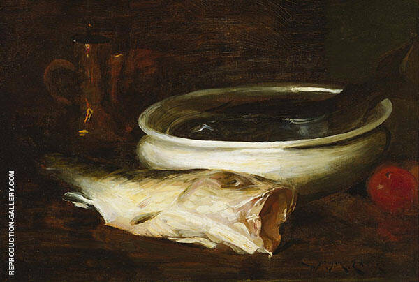 Fish and Still Life by William Merritt Chase | Oil Painting Reproduction