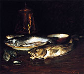 Fish Plate and Copper Pot By William Merritt Chase