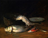 Big Copper Kettle and Fish By William Merritt Chase