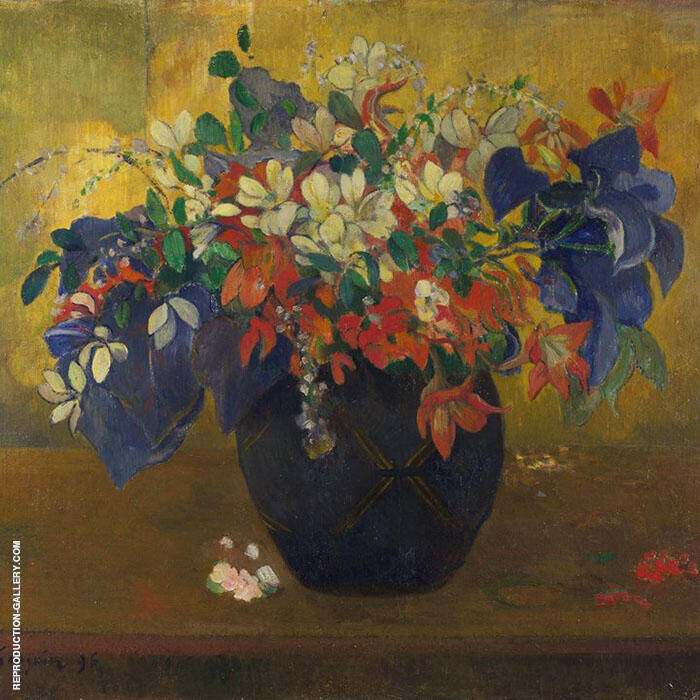 A Vase of Flowers 1896 by Paul Gauguin | Oil Painting Reproduction