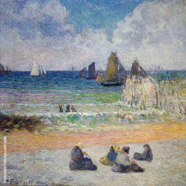 Bathing Dieppe 1885 By Paul Gauguin