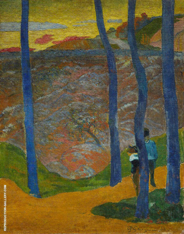 Blue Trees 1888 by Paul Gauguin | Oil Painting Reproduction