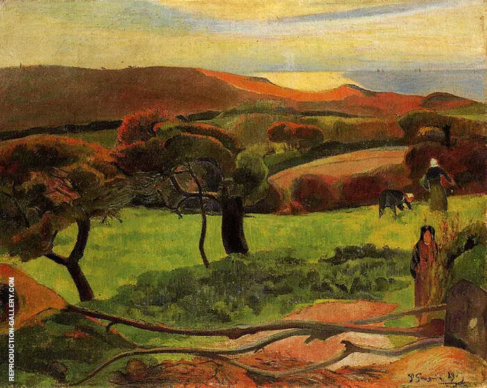 Fields by the Sea Le Pouldu 1889 By Paul Gauguin