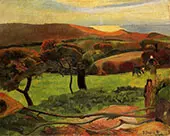 Fields by the Sea Le Pouldu 1889 By Paul Gauguin
