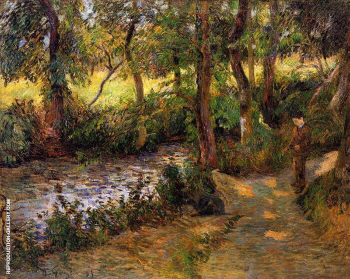 Boy by the Water 1885 by Paul Gauguin | Oil Painting Reproduction