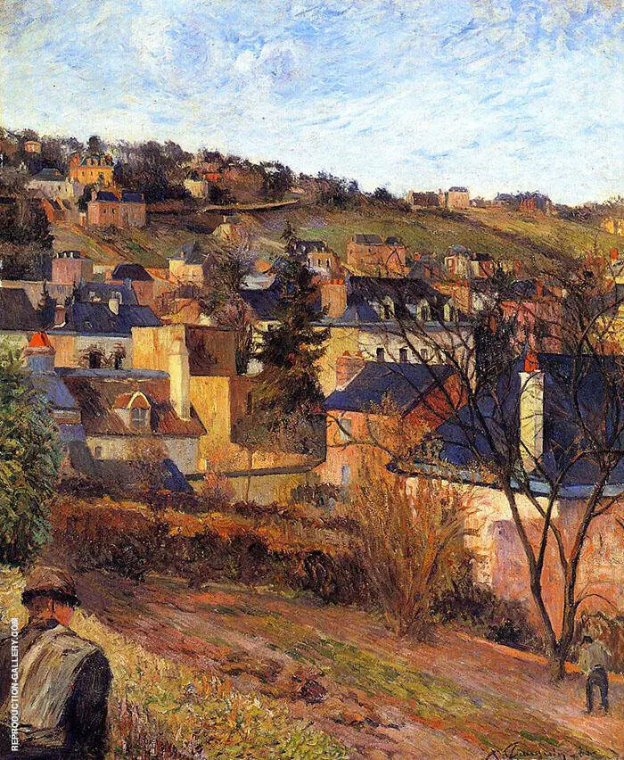 Blue Roofs Rouen 1884 By Paul Gauguin